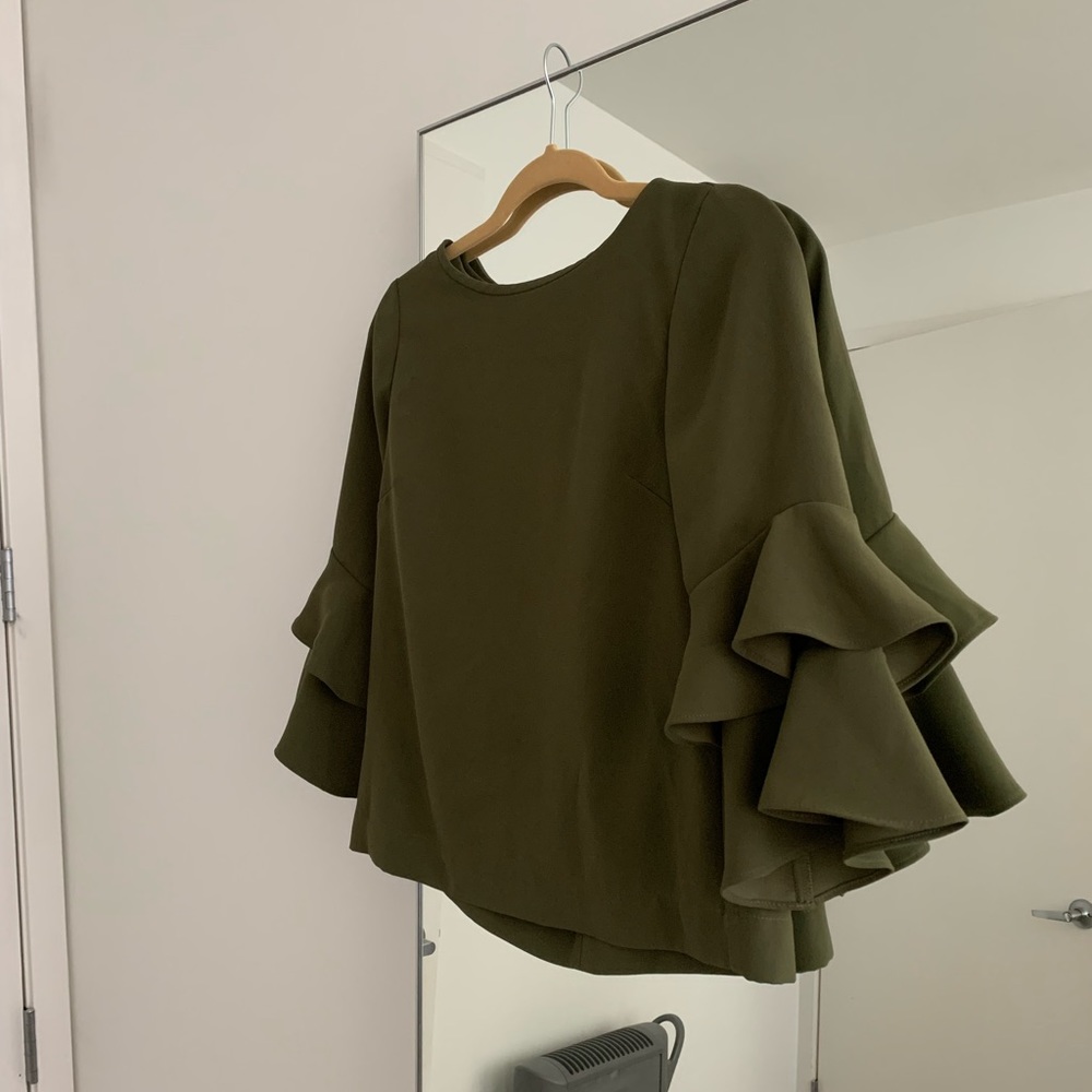Petite Blouse with Sleeve Detail